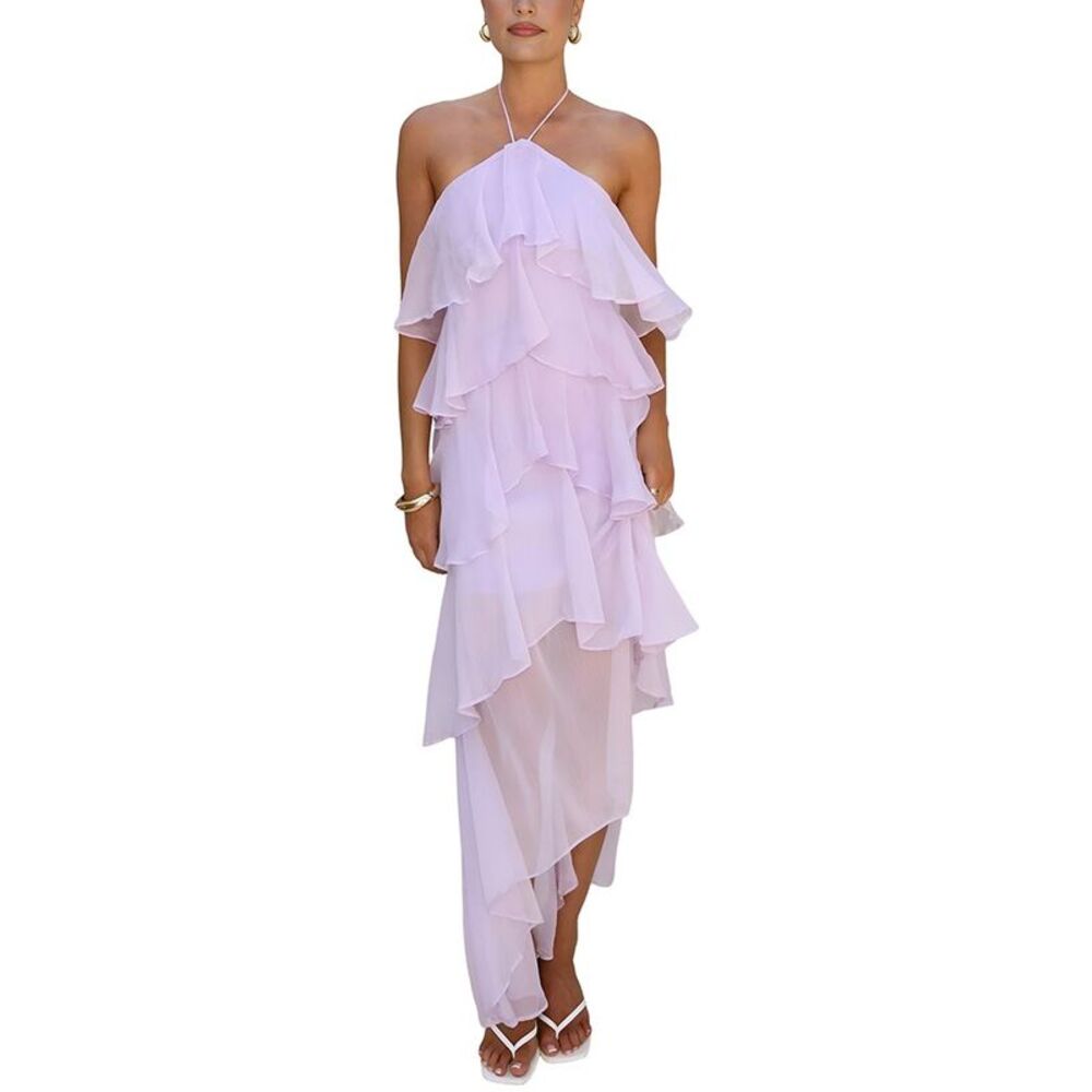 Camila Blanco Womens  Solid Maxi Dress
